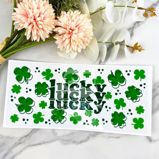 Lucky Lucky Lucky | 16 oz UV DTF Wrap