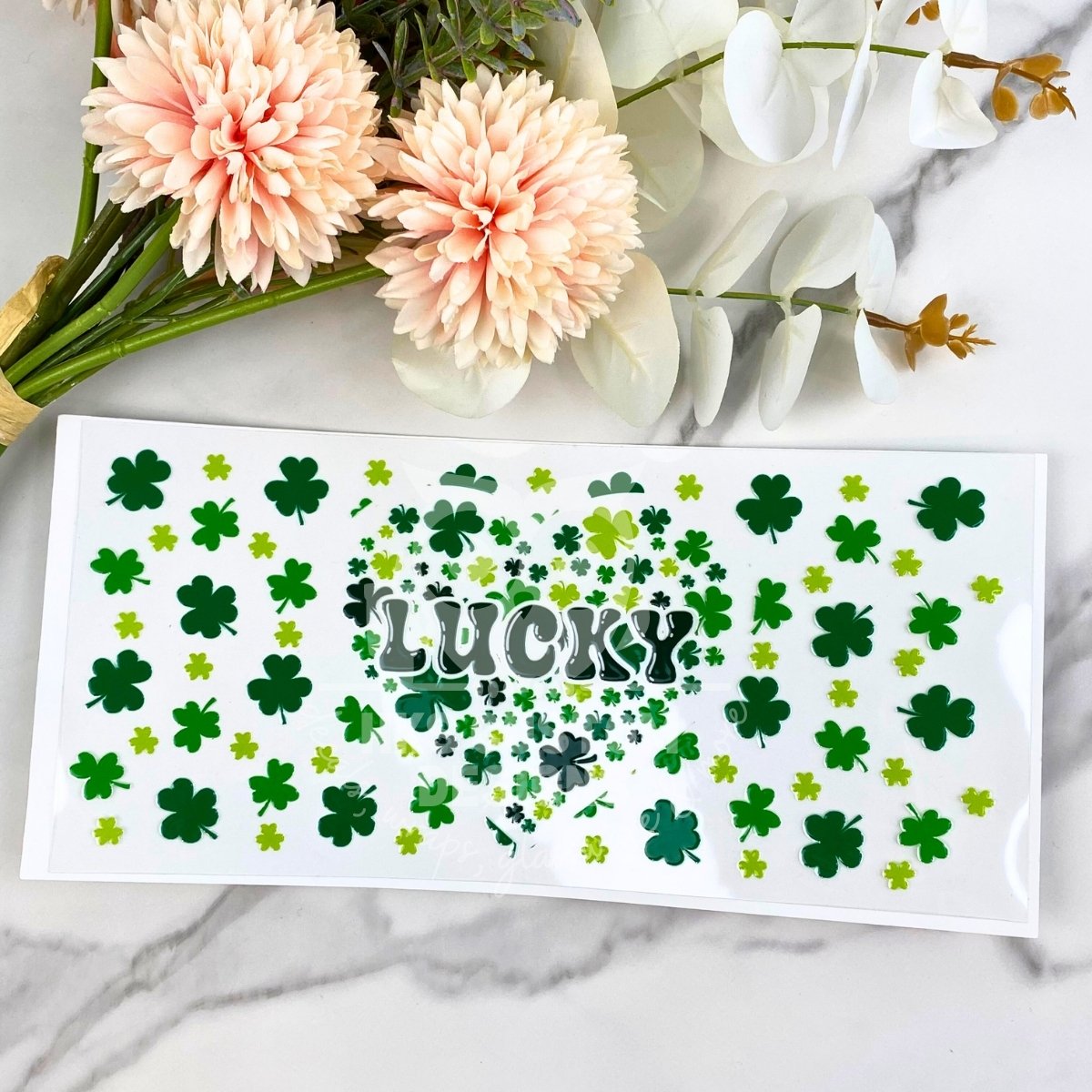 Lucky Heart | 16 oz UV DTF Wrap