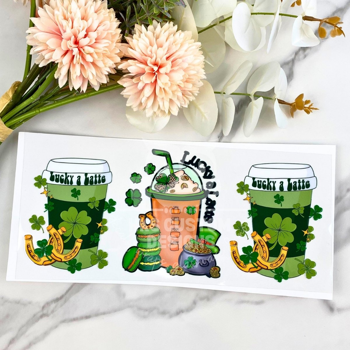 Lucky a Latte | 16 oz UV DTF Wrap