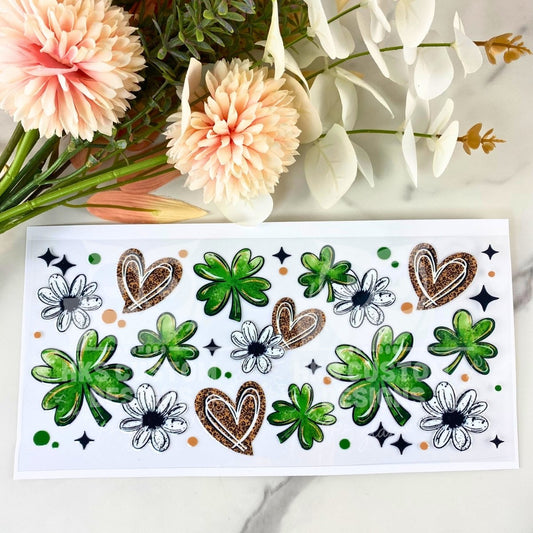 Plaid Clovers | 16 oz UV DTF Wrap