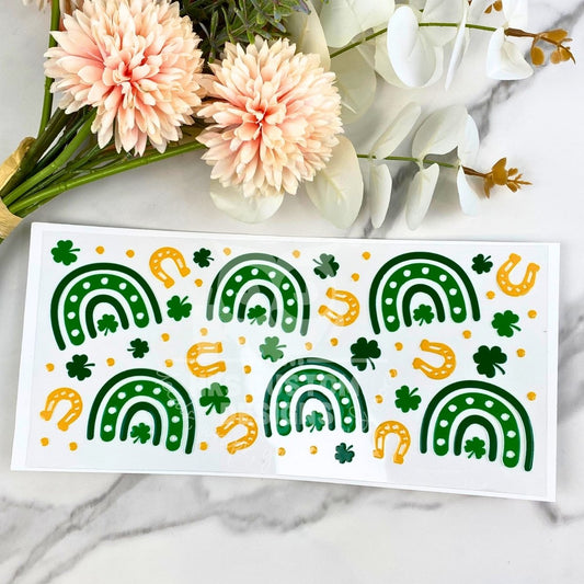 Green Rainbows | 16 oz UV DTF Wrap