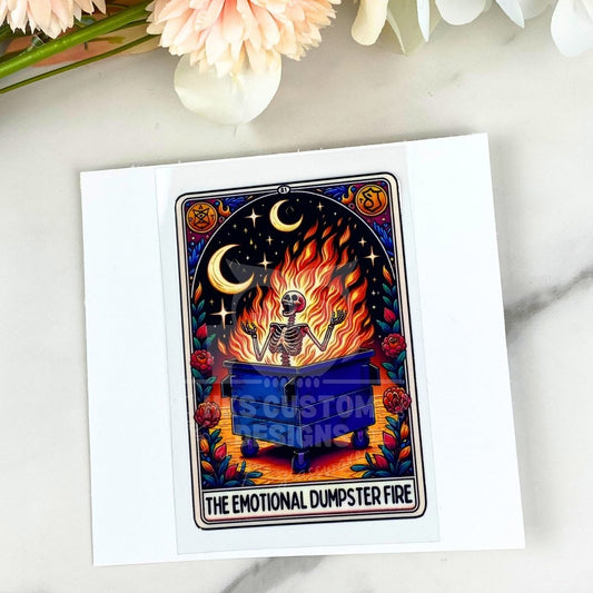The Emotional Dumpster Fire | 4" Tarot Decals