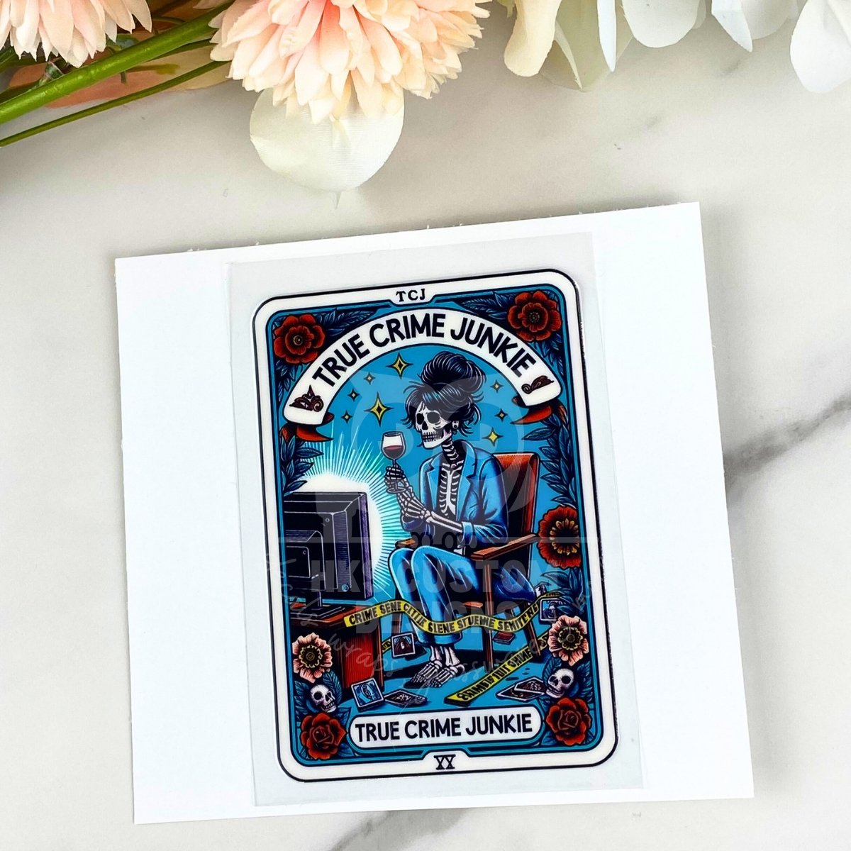 True Crime Junkie | 4" Tarot Decals