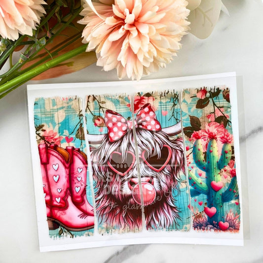 Brushstroke Highland Cow | 4" UV DTF Decal