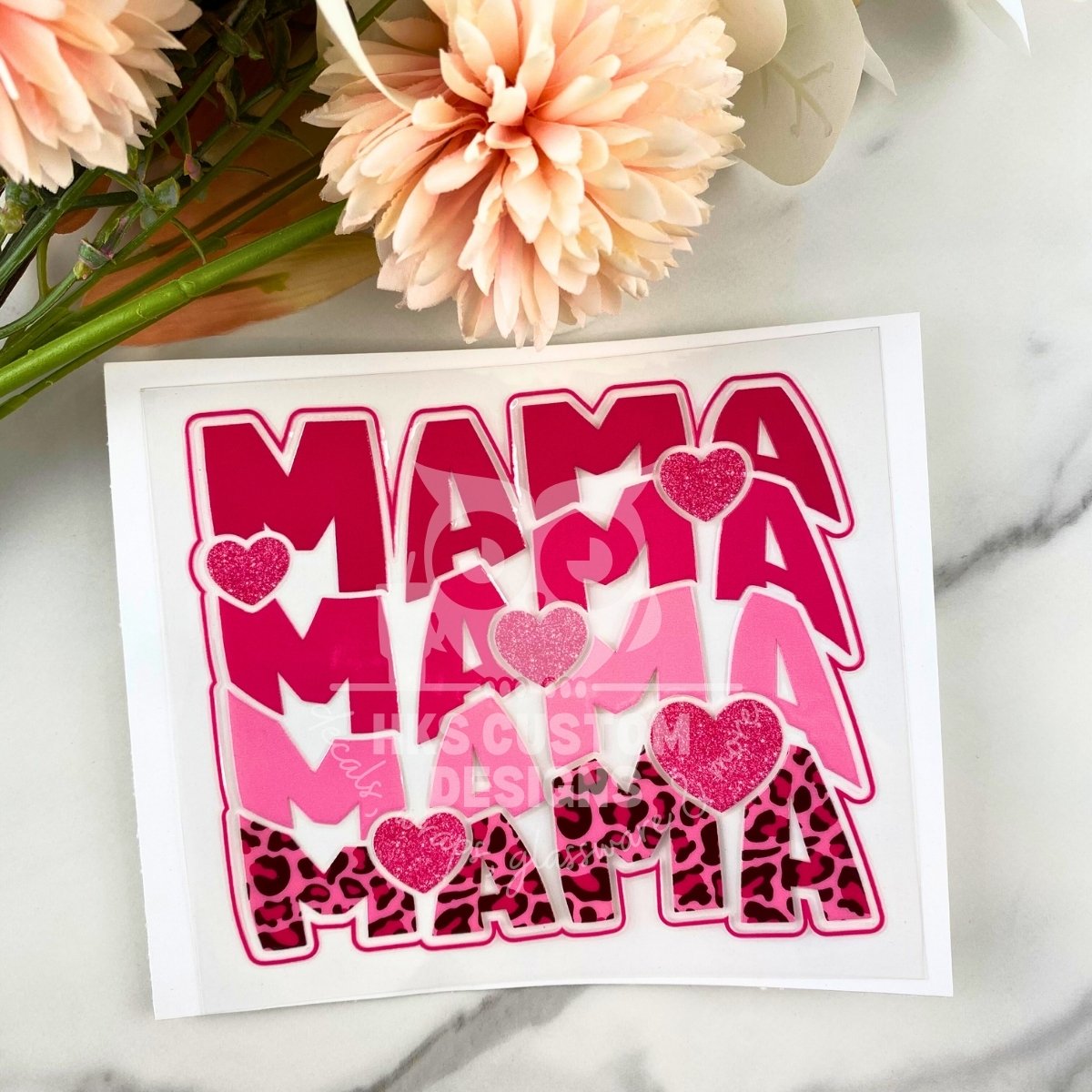 Mama Hearts | 4" UV DTF Decal