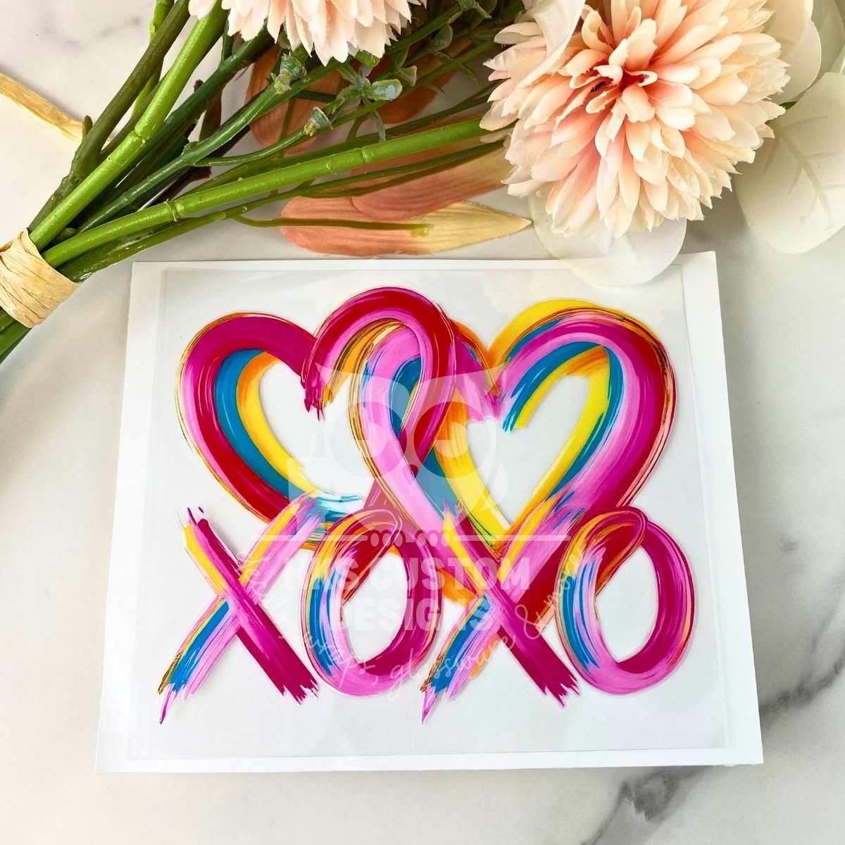 XOXO Hearts | 4" UV DTF Decal