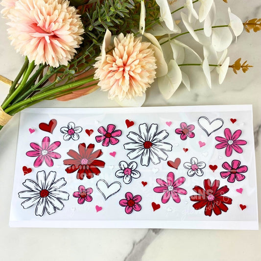 Pink & Red Flowers2 | 16 oz UV DTF Wrap