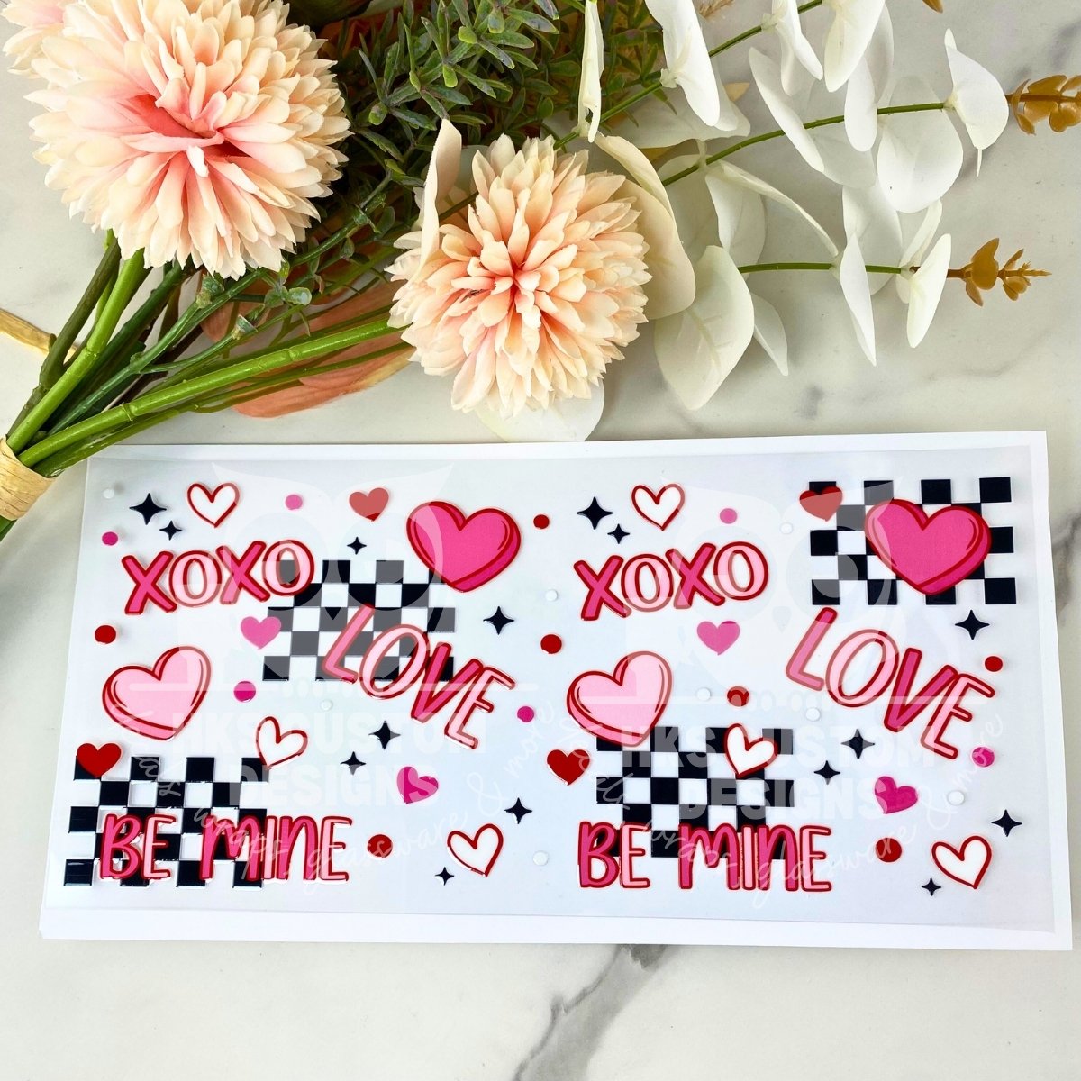 XOXO Be Mine Love | 16 oz UV DTF Wrap
