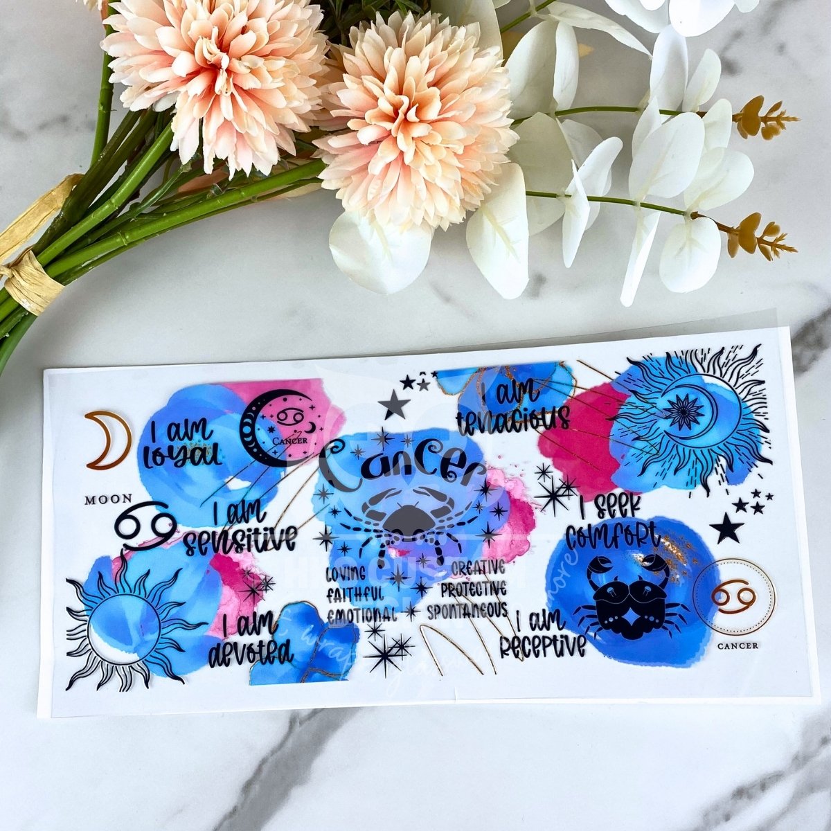 Cancer | Zodiac 16 oz UV DTF Wrap