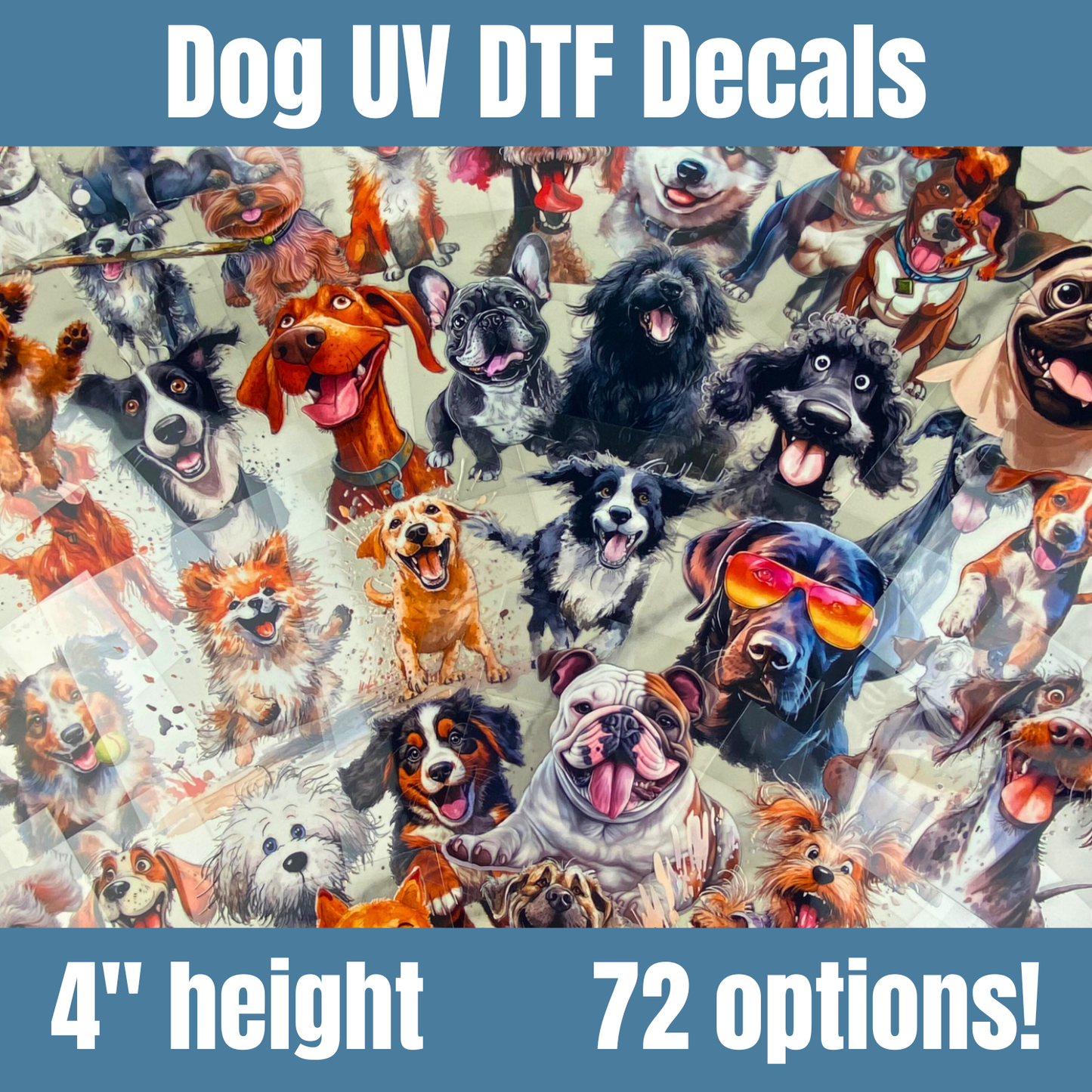 Dog Breed Decals | 4" UV DTF Decal