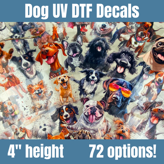 Dog Breed Decals | 4" UV DTF Decal