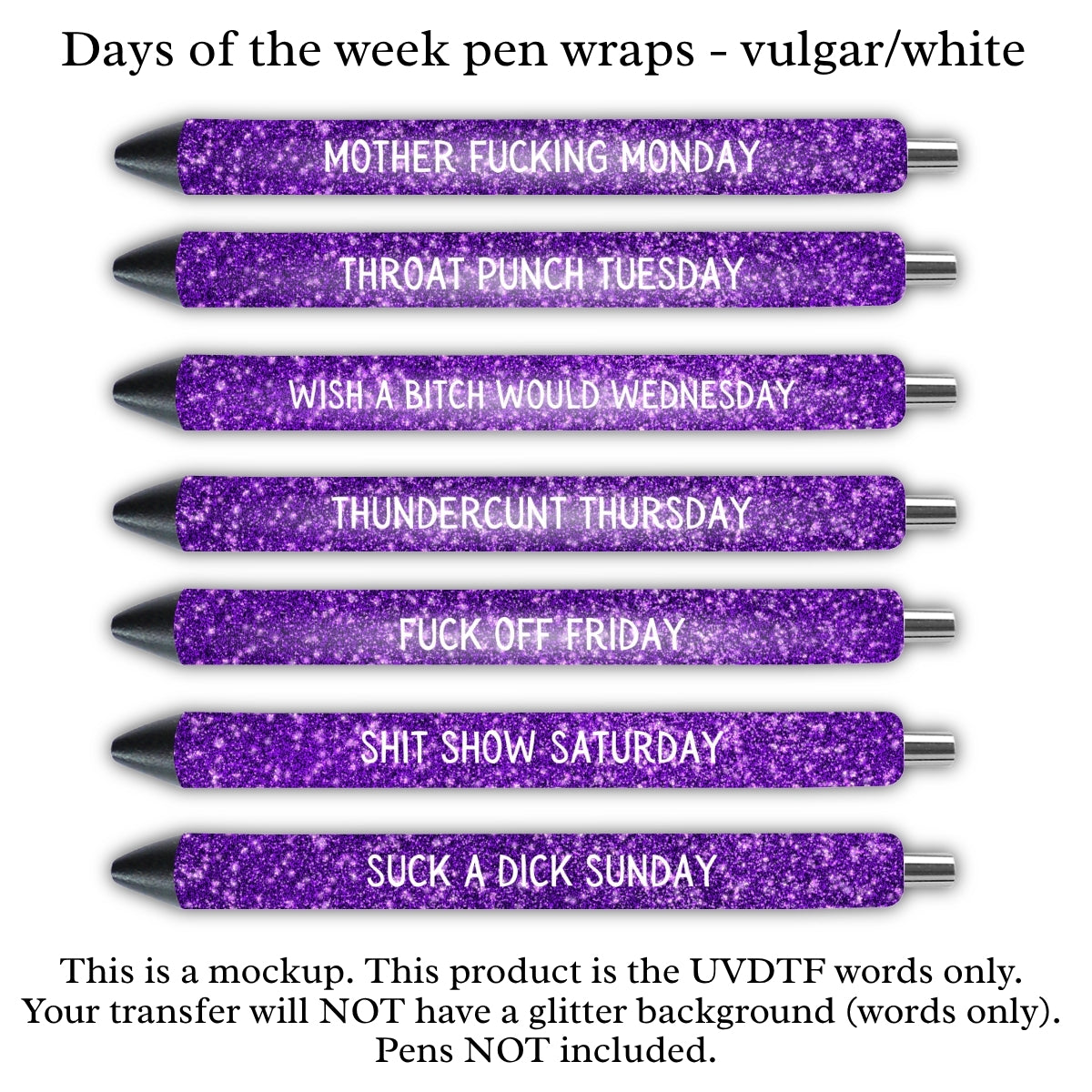 Days of the Week Pen Wraps