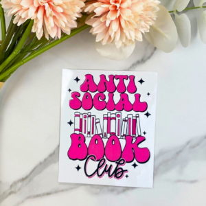 anti social book club decal