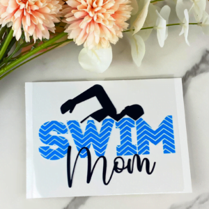 swim mom decal