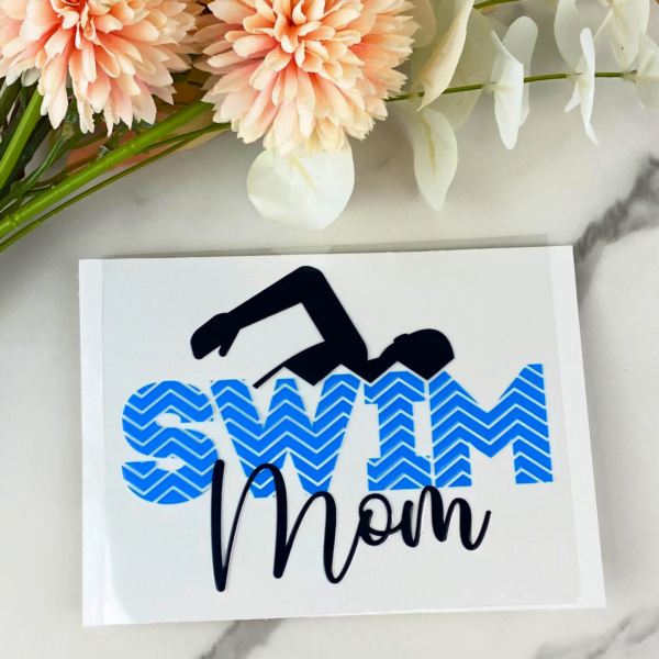 swim mom decal