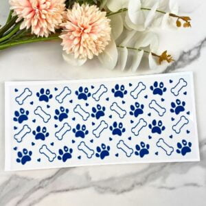 Paw Prints & Bones | 16 oz UV DTF Wrap
