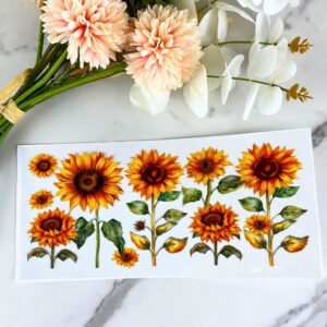 Sunflowers | 16 oz UV DTF Wrap