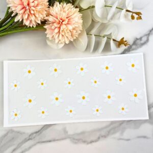 Simple White Daisy | 16 oz UV DTF Wrap