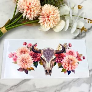 Floral Skull | 16 oz UV DTF Wrap