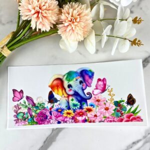 Baby Elephant | 16 oz UV DTF Wrap