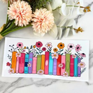 Floral Books | 16 oz UV DTF Wrap