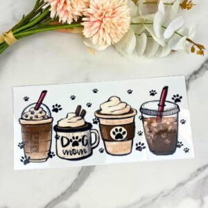 Dog Mom Coffee Cup | 16 oz UV DTF Wrap