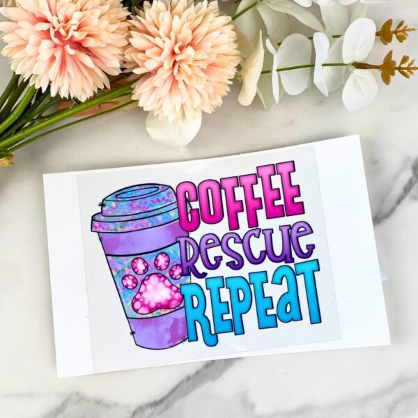 Coffee Rescue Repeat Decal