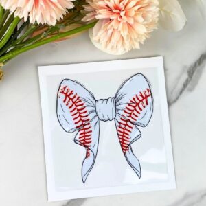 Baseball Bow | 4" UV DTF Decal