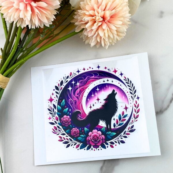 Wolf (howling) | 4" UV DTF Decal