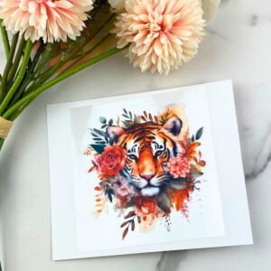 Tiger (floral) | 4" UV DTF Decal