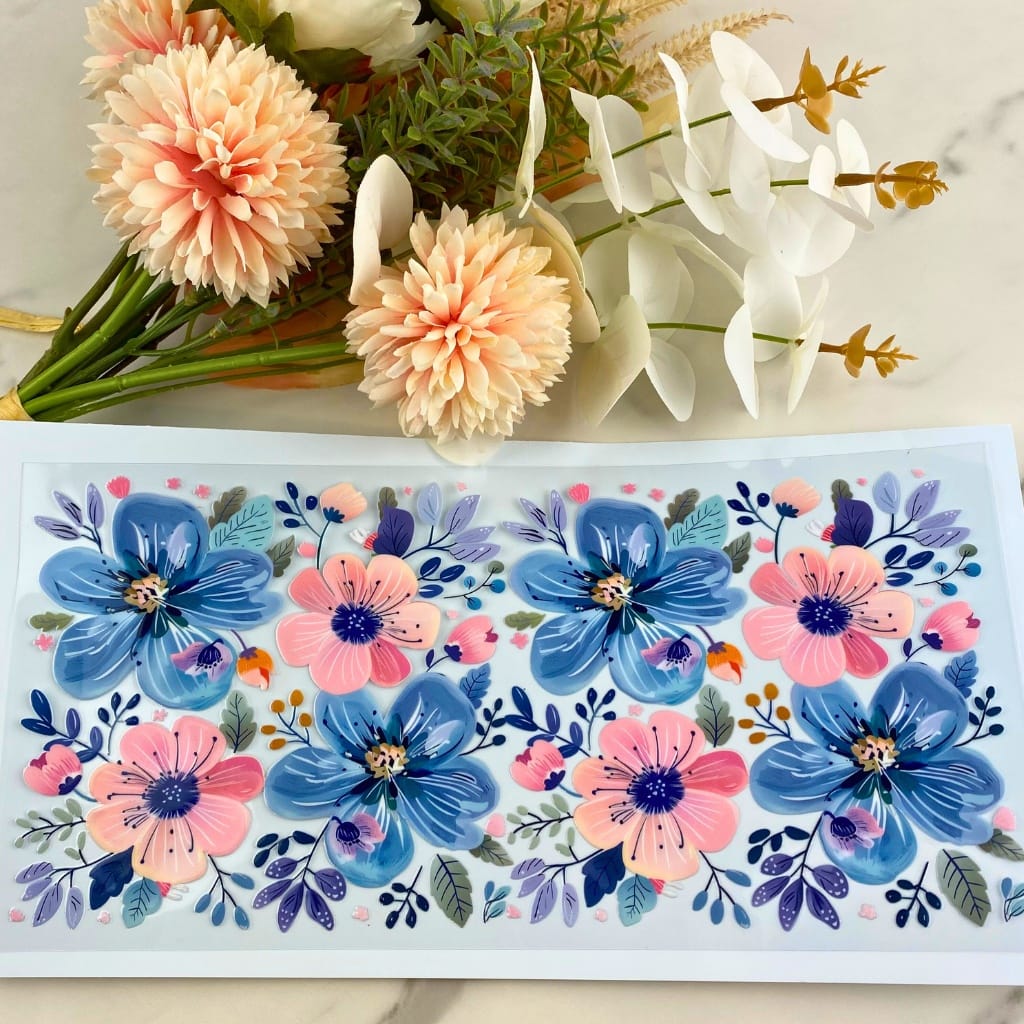 Pink & Blue Flowers