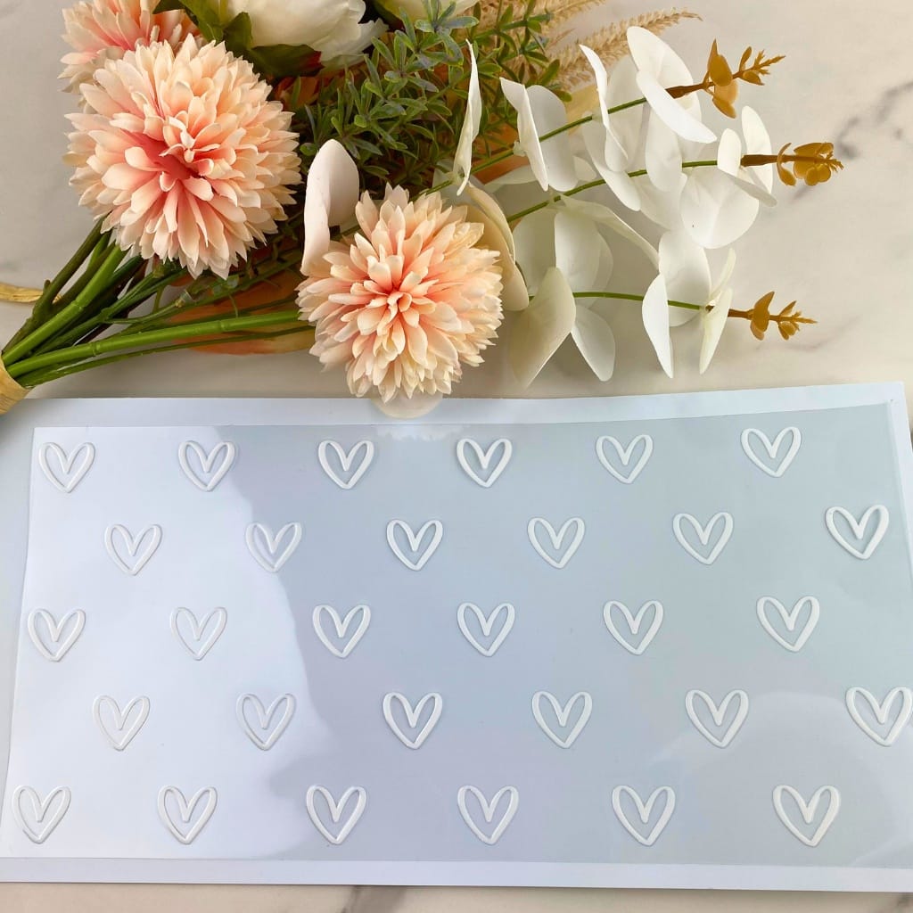 Simple White Hearts