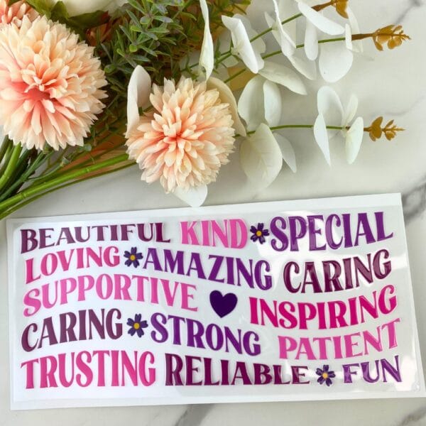 Mom Affirmations2 | 16 oz UV DTF Wrap
