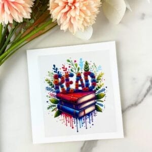 Read (floral) | 4" UV DTF Decal