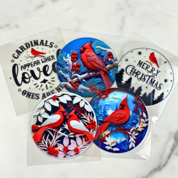 Cardinal Bundle | 3" UV DTF Ornament Decal