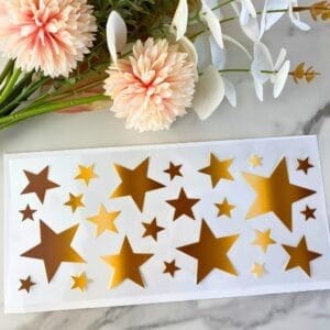 Gold Stars | 16 oz UV DTF Wrap