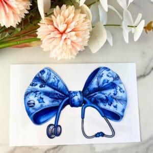 Stethoscope Bow | 4" UV DTF Decal