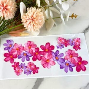 Purple and Pink Floral | 16 oz UV DTF Wrap