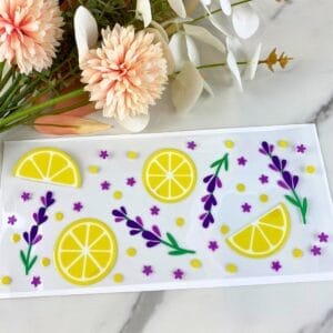 Lemons and Lavender | 16 oz UV DTF Wrap