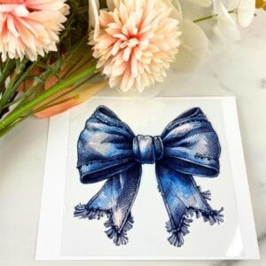Jeans Bow | 4″ UV DTF Decal