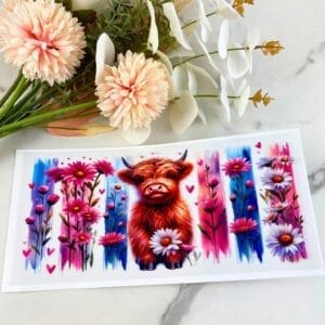 Cow Brush Strokes | 16 oz UV DTF Wrap
