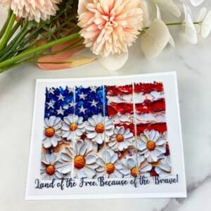 Land of the Free Floral | 4" UV DTF Decal