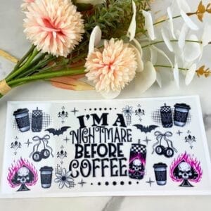 Nightmare Before Coffee2 | 16 oz UV DTF Wrap
