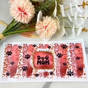 Dog Mom Brush Strokes | 16 oz UV DTF Wrap
