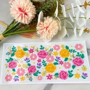 Colorful Roses | 16 oz UV DTF Wrap