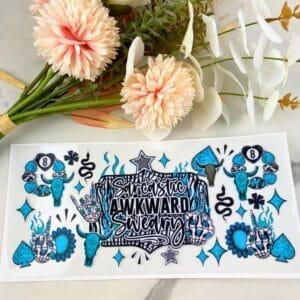 Sarcastic Awkward Sweary | 16 oz UV DTF Wrap