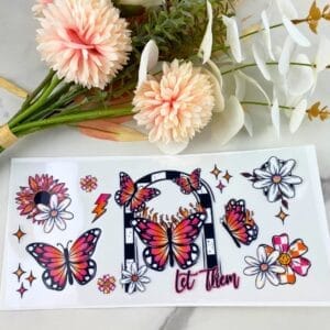 Let Them Butterfly | 16 oz UV DTF Wrap