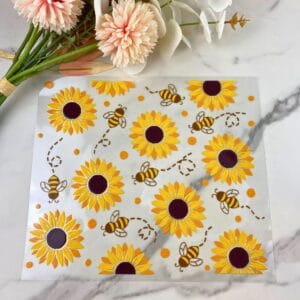 Bees and Sunflowers | 20/25 oz UV DTF Wrap