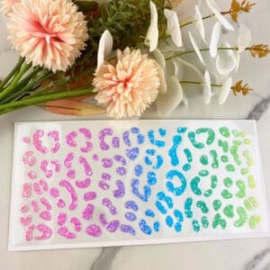 Colorful Leopard Print | 16 oz UV DTF Wrap