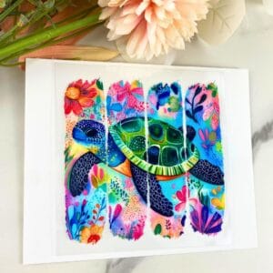 Turtle Brushstroke | 4" UV DTF Decal